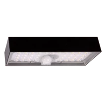Tracon napelemes kültéri LED fali lámpa mozgásérzékelővel fekete 6W 900lm 4000K természetes fehér IP65 LSBB6W