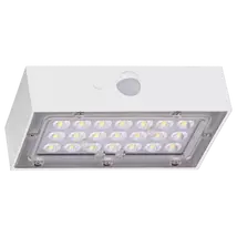 Tracon napelemes kültéri LED fali lámpa mozgásérzékelővel fehér 3W 350lm 4000K természetes fehér IP65 LSBW3W