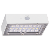 Tracon napelemes kültéri LED fali lámpa mozgásérzékelővel fehér 3W 350lm 4000K természetes fehér IP65 LSBW3W