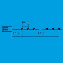 Somogyi LED-es hókristály mini fényfüzér 10 fehér LED MLC 10/H