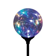 Home MX 623 napelemes kerti lámpa, 20 microLED, üveg, időjárásálló, automatikus, színes MX 623