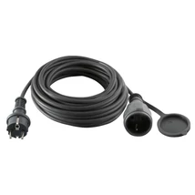 Home NV715BK 15m hosszabbító gumikábel, H07RN-F 3G1,5 mm² zárófedéllel, max. 3500 W, IP44, fekete NV715BK