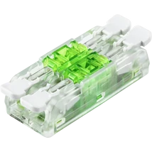 Tracon Csavar nélküli 2-es vezetékösszekötő, toldó, nyitható, átlátszó 0,5-4(2,5)mm2, 32A RVOGTT22