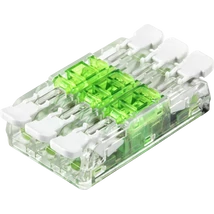 Tracon Csavar nélküli vezeték összekötő, toldó, nyitható, átlátszó 0,5-4(2,5) mm2, 32A RVOGTT33