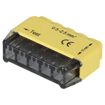 Tracon 5-ös vezeték összekötő 5x0,5-2,5mm2 sárga RVU2,5-5