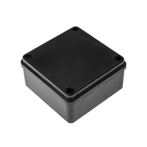 Pawbol falon kívüli kötődoboz 100x100x50 mm műanyag fekete UV-álló IP65 S-BOX 116C