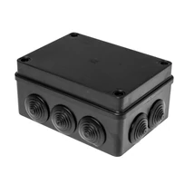 Pawbol falon kívüli kötődoboz gumi bevezetővel 150x110x70 mm műanyag fekete UV-álló IP65 S-BOX 306C