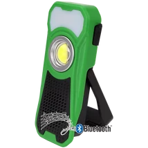 Akkumulátoros LED kézi lámpa Bluetooth hangszóróval STLBT10W