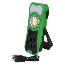 Akkumulátoros LED kézi lámpa Bluetooth hangszóróval STLBT10W