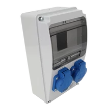 Tracon ipari elosztó csatlakozó doboz, védelem nélkül 2×16A 250V TDB02-6M