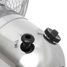 Home TFS 25 asztali fém ventilátor, 30 W, 3 fokozat, 25 cm-es lapátátmérő, oszcillálás, 4 ventilátorlapát, ezüst színű bevonat TFS 25