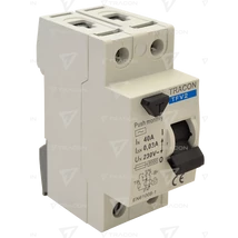 Tracon Fi relé 2P 16A 300mA érintésvédelmi relé áram védőkapcsoló TFV2-16300
