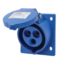 Tracon ipari ferde beépíthető csatlakozóaljzat 16A 250V 2P+E TICS-313