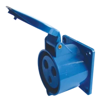 Tracon ipari beépíthető egyenes csatlakozóaljzat 32A 250V 2P+E TICS-423