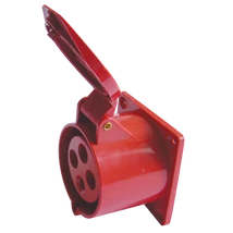 Tracon ipari beépíthető egyenes csatlakozóaljzat 32A 400V 3P+E TICS-424