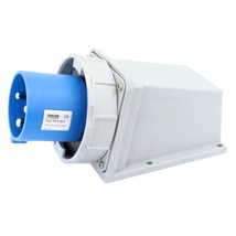 Tracon felületre szerelhető ipari csatlakozó dugvilla 63A 250V 2P+E TICS-533