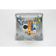 SOLAR doboz AC 1 fázis védelemmel 1500V DC IP65 200x200x120 mm, átlátszó ajtó SD-AC1F-16A-T2T3