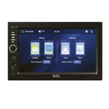 SAL VBX910 autórádió és multimédiás lejátszó, CPAA multimédia, iOS CarPlay és Android Auto, tükrözés, 18cm-es érintő-kijelző, 2xDIN, Bluetooth VBX910