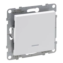 Legrand Suno fehér 101 JF egypólusú kapcsoló jelzőfénnyel keret nélkül 10AX 721111