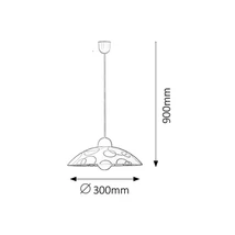 R.1844 Ada függeszték D30 E27 60W, fehér
