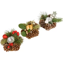 Adventi dekoráció mécsestartóval, 13 cm 58010