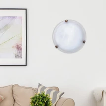 R.3203 Alabastro mennyD30 E27 60Wfehér/bronz