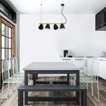 R.5377 Alder Függ E14 4X MAX 40W fek/arany/ feh