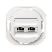 Aling-Conel EON 2xRJ45 csatlakozó aljzat Keystone betéttel Cat6 FTP árnyékolt keret nélkül fehér E615S.0