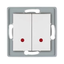 Aling-Conel PRESTIGE 105 csillárkapcsoló jelzőfényes 10A keret nélkül fehér 6026.0
