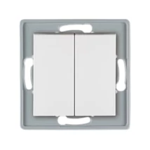 Aling-Conel PRESTIGE 106+6 dupla váltókapcsoló 10A keret nélkül fehér 60072.0
