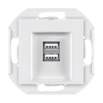 Aling-Conel PRESTIGE 2xUSB töltő csatlakozó aljzat 21 A 5V= keret nélkül fehér 60161.0