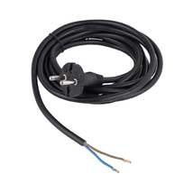 Anco flexo gumikábel 3m szerelhető hálózati csatlakozó fekete H05RR-F 2x1,5 mm2