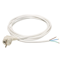 Anco MT flexo kábel 3m szerelhető hálózati csatlakozó fehér H05VV-F 3x1,0 mm2
