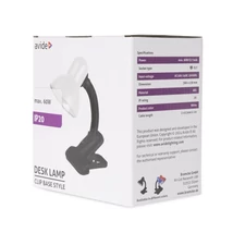 Avide Basic asztali lámpa fehér csíptethető 1xE27 ABDL-CLIP-W-60W