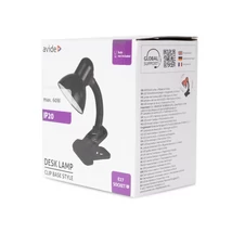 Avide Basic asztali lámpa fekete csíptethető 1xE27 ABDL-CLIP-B-60W