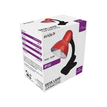 Avide Basic asztali lámpa piros csíptethető 1xE27 ABDL-CLIP-R-60W