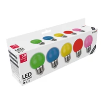 Avide dekor LED izzó E27 1W 30lm színes G45 ABDLG45-1W-B5