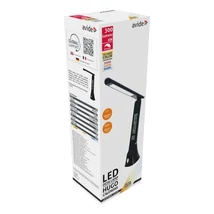 Avide Hugo LED asztali lámpa bőrhatású fekete naptár 6W 300 Lm 5000K ABLDLC-6W-B-HG