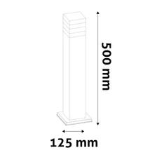 Avide Jolla kültéri LED állólámpa szatén nikkel 2W 110lm 4000K 500 mm IP44 AOLPL-JL-NW-SN