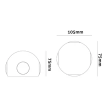 Avide kültéri fali LED lámpa 4 irányú 12W 477lm 4000K fekete IP54 Cairo