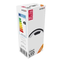 Avide kültéri fali LED lámpa 9W 433lm 4000K fekete lefelé álló IP54 Venice