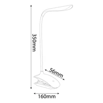 Avide LED asztali lámpa csíptethető fekete 1,5W ABLDL-CLIP-1.5W-BL