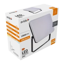 Avide LED reflektor 20W 1800lm 4000K fekete IP65 ABFLFNW-20W