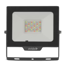 Avide RGB LED reflektor 30W fekete távirányítóval IP65 ABLRFLRGB-30W