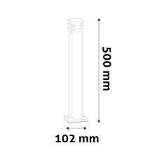 Avide Solana kültéri LED állólámpa fekete 1,5W 55lm 3000K 500 mm IP44 AOLPL-SOL-WW-B