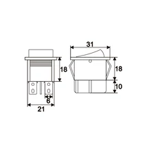 Kapcsoló beépithető sárga 09029SA