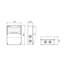 Bemis üres ipari csatlakozó doboz 10 modul IP66 BH2-6000-0000
