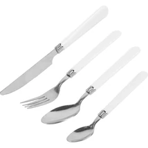 Bewello evőeszköz készlet tartóval, fehér, 16 részes BW1021B