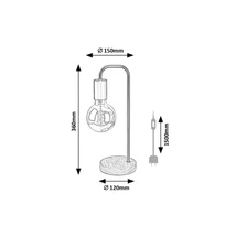 R.2090 Bruno,belt.asztali,E27 1xMAX40W, H36cm