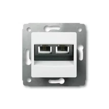 Cariva LCS2 2xRJ45 Cat6 UTP aljzat keret nélkül fehér